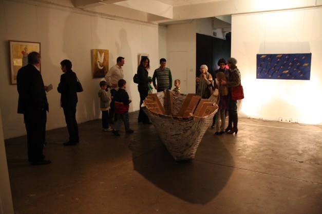 Sha Sarwari - paper and cardboard boat. 